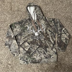 Camo Red Head Hoodie Men Small True Timber Hunting Outdoors